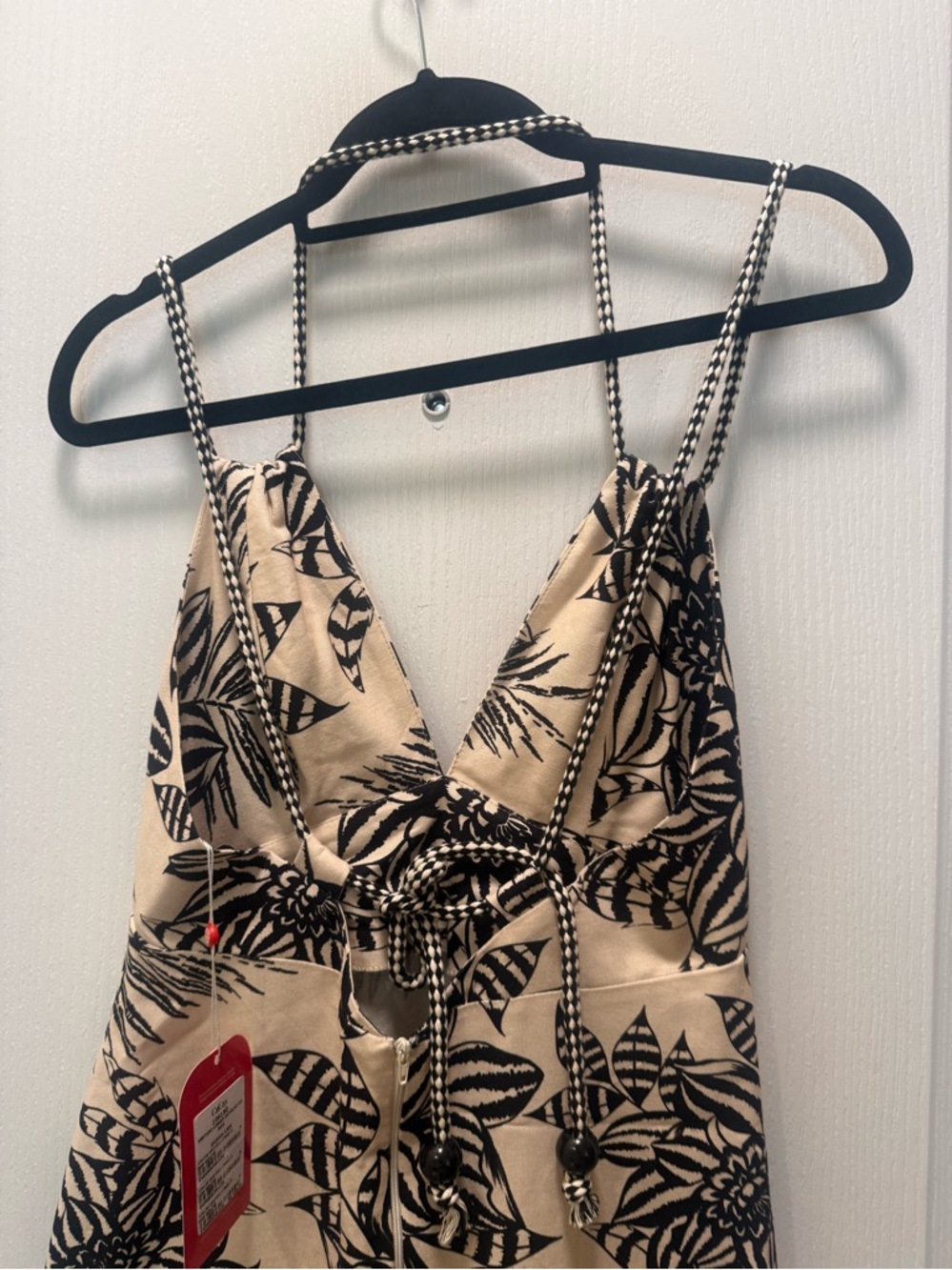 CaCay Carajas Printed Long Dress in Black Floral Print Maxi Dress size S NWT - Picture 5 of 7